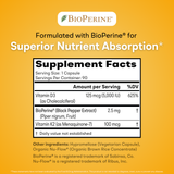 You Vites Summer Days - Vitamin D3+K2 - 5000 IU D3 & 100 mcg K2 MK-7, with BioPerine - 90 Capsules